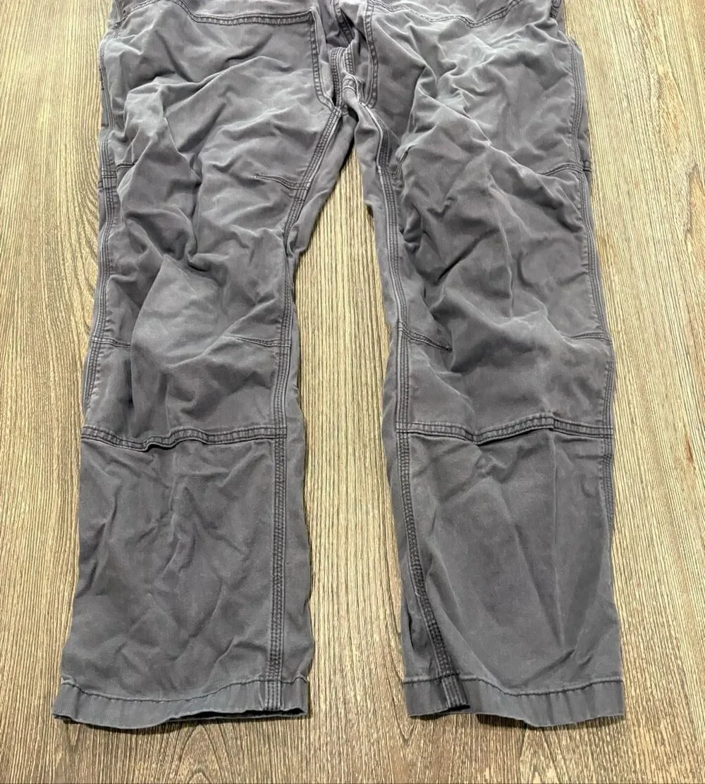 Carhartt Men's Relaxed Straight Rigby Double-Front Dungaree Pants Gray Sz 40x32